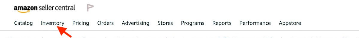 Amazon seller central user menu