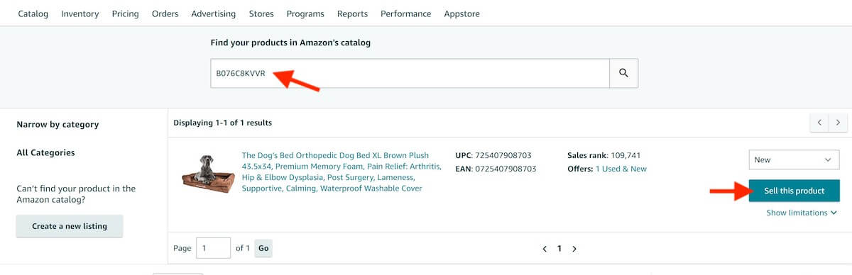 Amazon seller central list new product
