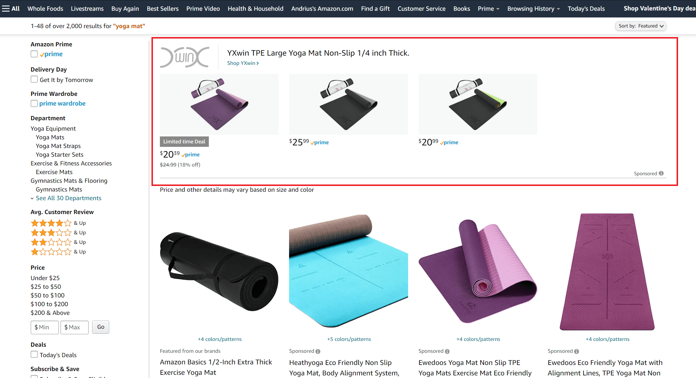Amazon sponsored brands