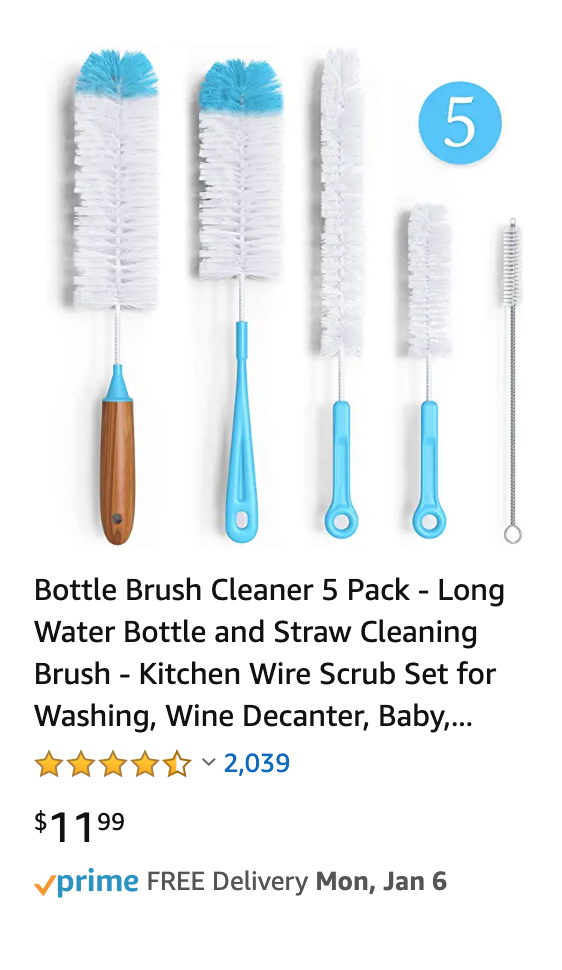 Bottle brush cleaning set