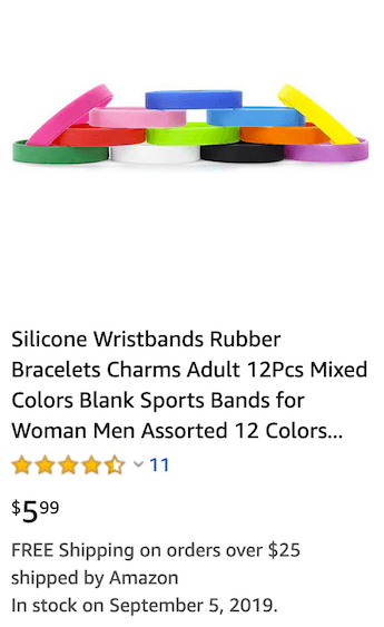 Selling bracelets on amazon