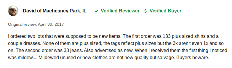 David, IL purchase review