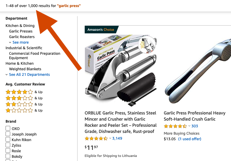 Garlic press