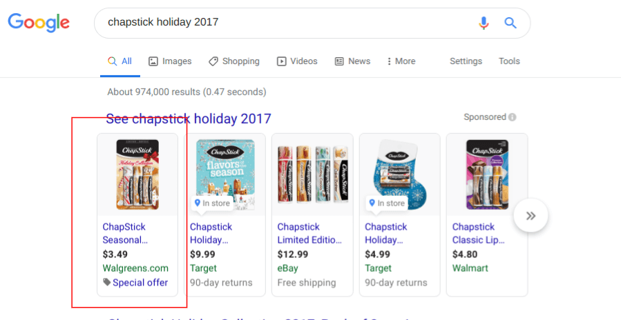 Google chapstick holiday 2017