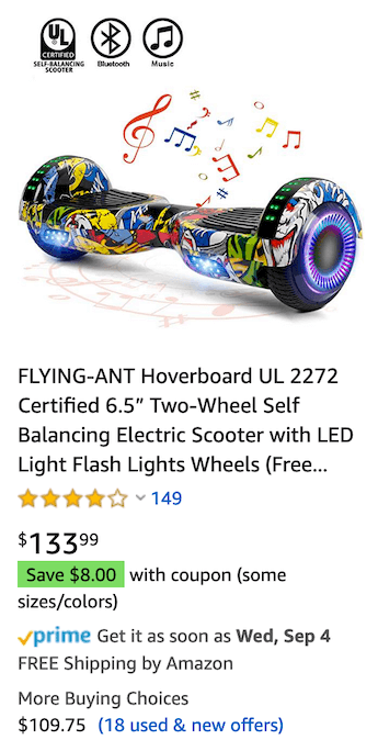 Hoverboard an example of high liability item