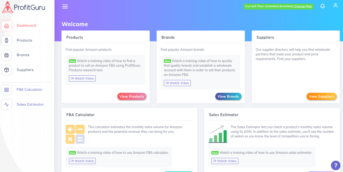 ProfitGuru Dashboard
