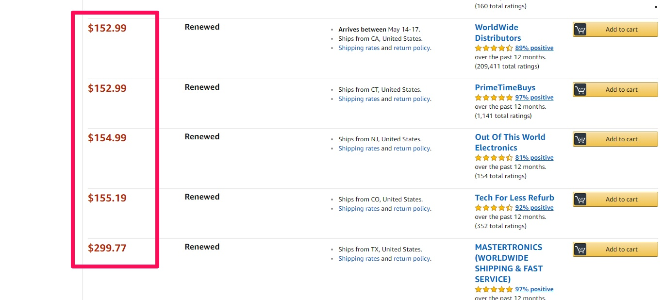 Amazon product offers