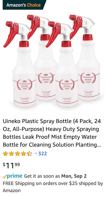Spray bottles