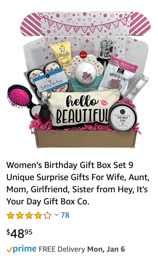 Womens birthday suprise kit